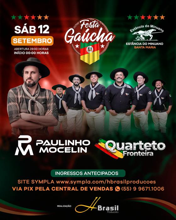 Flyer Festa Gaúcha 12 de setembro
